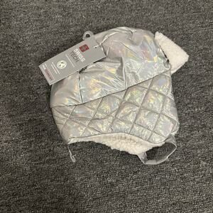 NWT SWISS TECH KIDS PERFORMANCE GEAR WINTER HAT, SILVER, SHERPA LINED